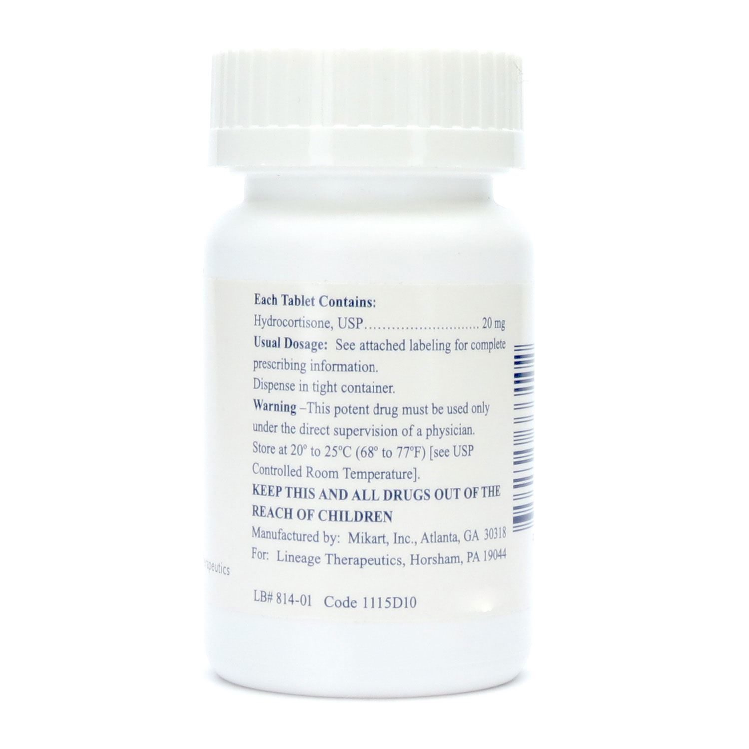 Hydrocortisone Mg Tablets Bottle Mcguff