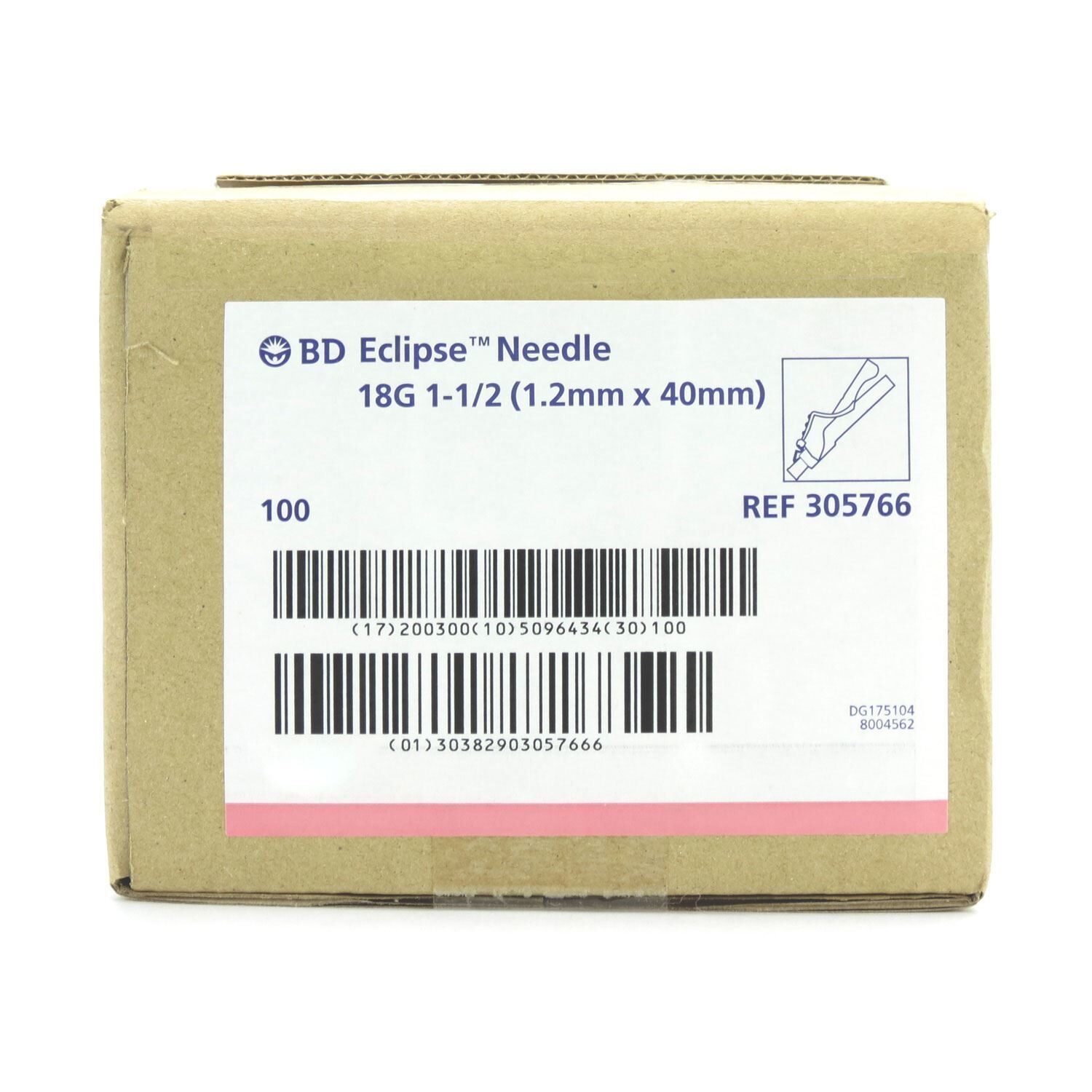 Disposable Needle Safety Bd Eclipse Regular Bevel Sterile Box Mcguff