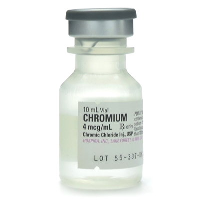 Chromium (Chromic Chloride) Injection 4 mcg/mL, Single Dose Vial 10 mL, Each