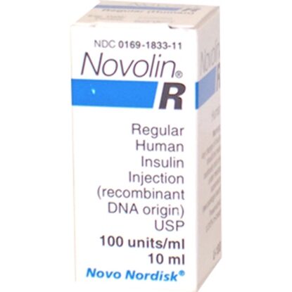 Novolin® R Regular Human Insulin (rDNA Origin) Injection 100 U/mL, Multiple Dose Vial 10 mL, Each