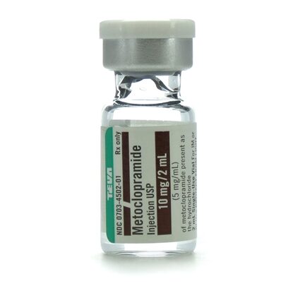 Metoclopramide Injection 5 mg/mL, Single Dose Vial 2 mL, 25/Tray