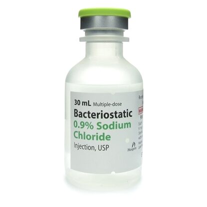 Bacteriostatic 0.9% Sodium Chloride Injection 9 mg/mL, Multiple Dose Vial 30 mL, Each