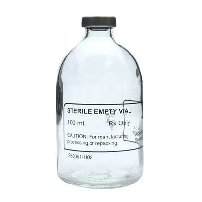 Empty IV Container 100 mL Vial, Sterile, Each