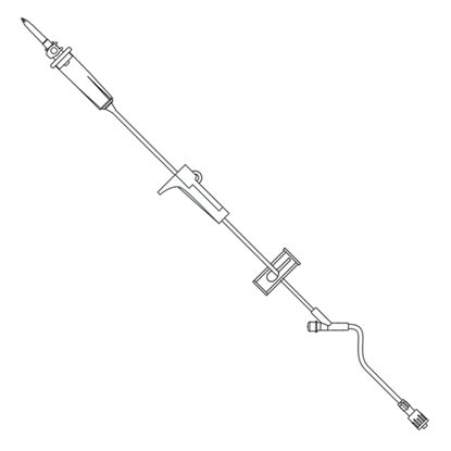 BBraun™ Primary IV Administration Set with 1 Injection Port, Non-Filtered, 15 Drops/mL, 93" Tubing, 50/Case