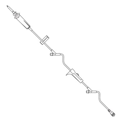 BBraun™ Primary IV Administration Set with 2 Injection Ports, Non-Filtered, 15 Drops/mL, 106" Tubing, 50/Case