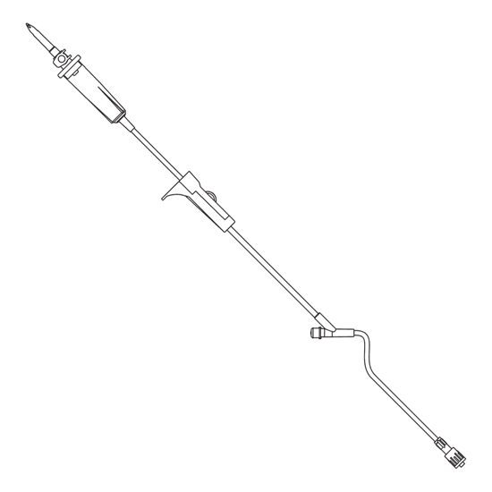 BBraun Primary IV Administration Set with 1 Injection Port Non Filtered 60 DropsmL 66 Tubing 50Case