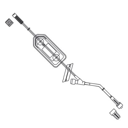 Codan® I.V.STAR® IV Extension Set, Standard Bore 18" Tubing with 1 Y-Port, 0.2 Micron Air-Eliminating Filter, 50/Case