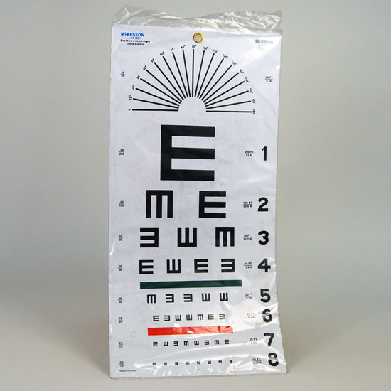 Eye Test, Chart, Shapes, 11 x 22, Medi-Pak™, Each