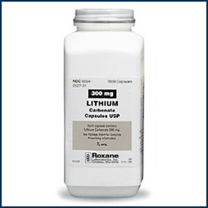 Lithium Carbonate 300 mg Capsules, 1000 Count