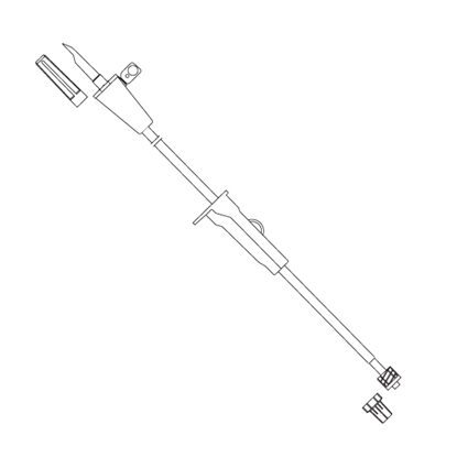 Codan® Transfer Set, Large Bore, Vented Spike Valve, 26" Tubing, 50/Case