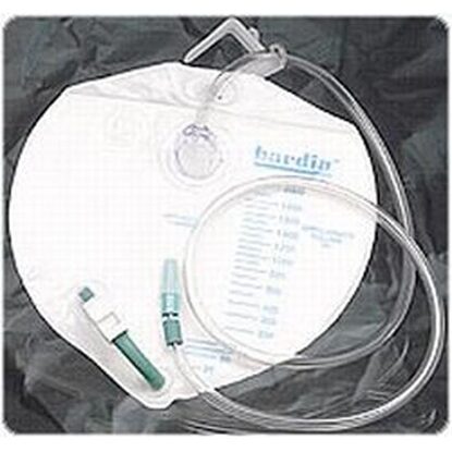 Bag, Urinary Drainage, w/tubing Anti-Reflux Valve,  2 Liter, Sample Port, Each