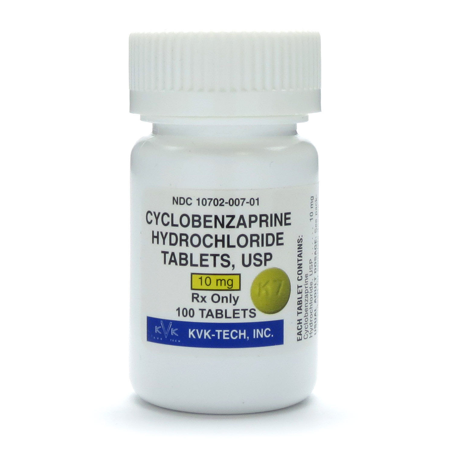 Cyclobenzaprine Hydrochloride Buy Flexeril Muscle Relaxer Online Low Price,  10*10 Tablets