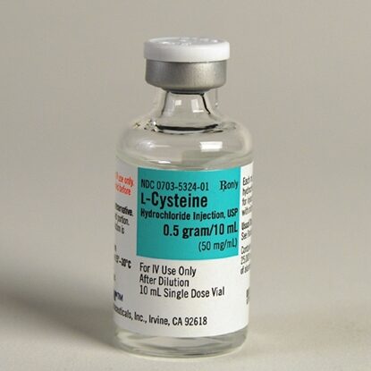 L-Cysteine HCl Injection 50 mg/mL, Single Dose Vial 10 mL, 10/Tray