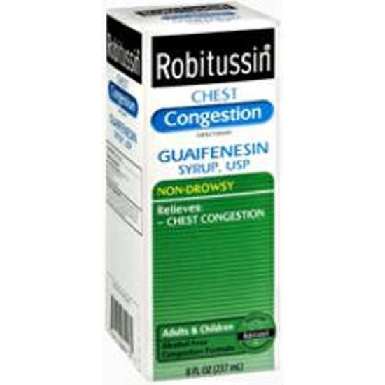 Robitussin® (Guaifenesin), 100mg/5mL, Syrup, 8 Ounce Bottle | McGuff