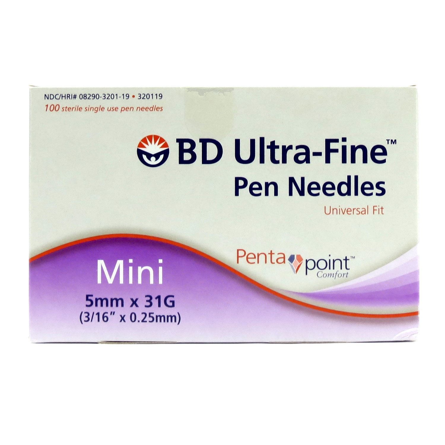 31G x 5mm Pen Needle, Mini Ultrafine III, 100/Box | McGuff