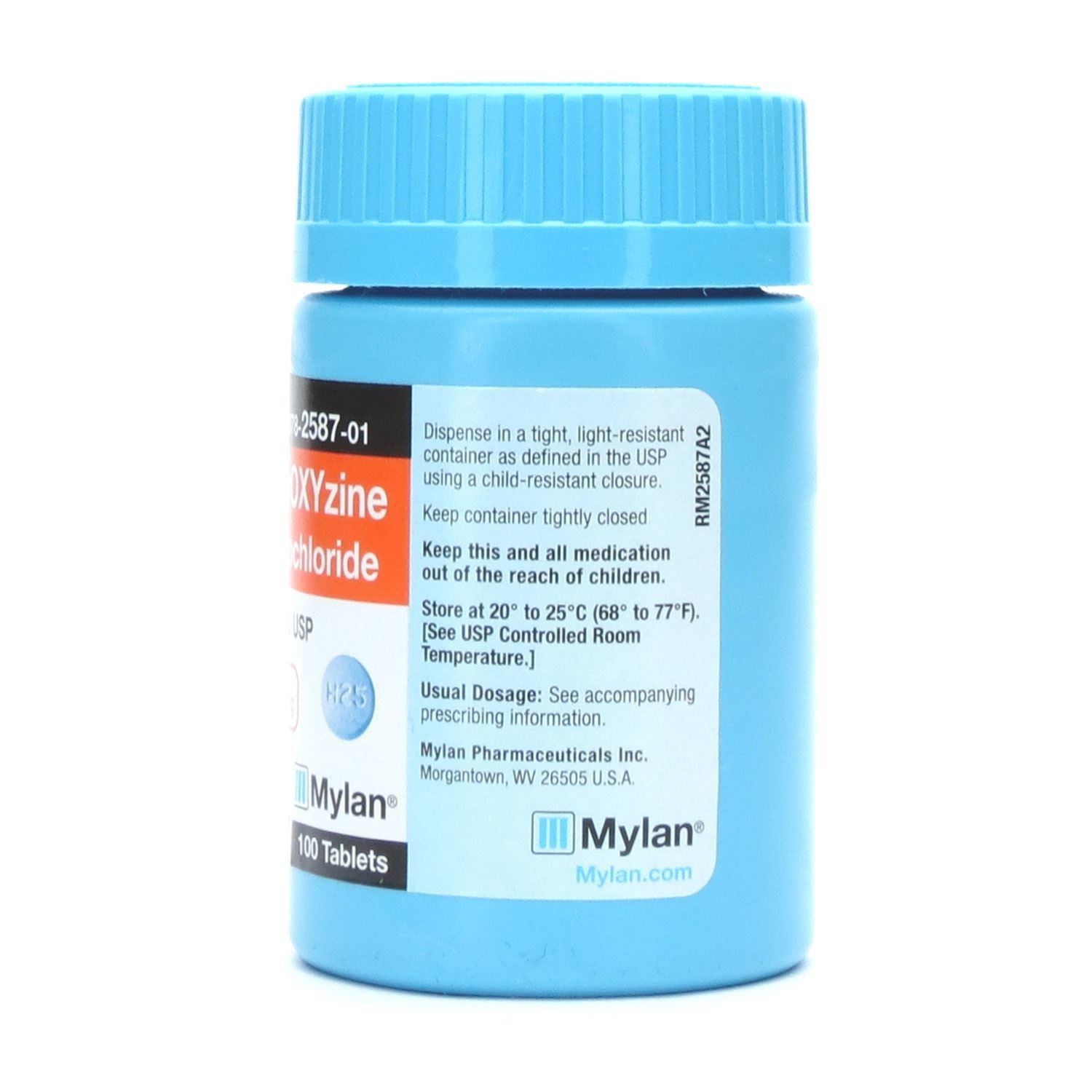 Hydroxyzine HCl, 25mg, 100 Tablets/Bottle | McGuff