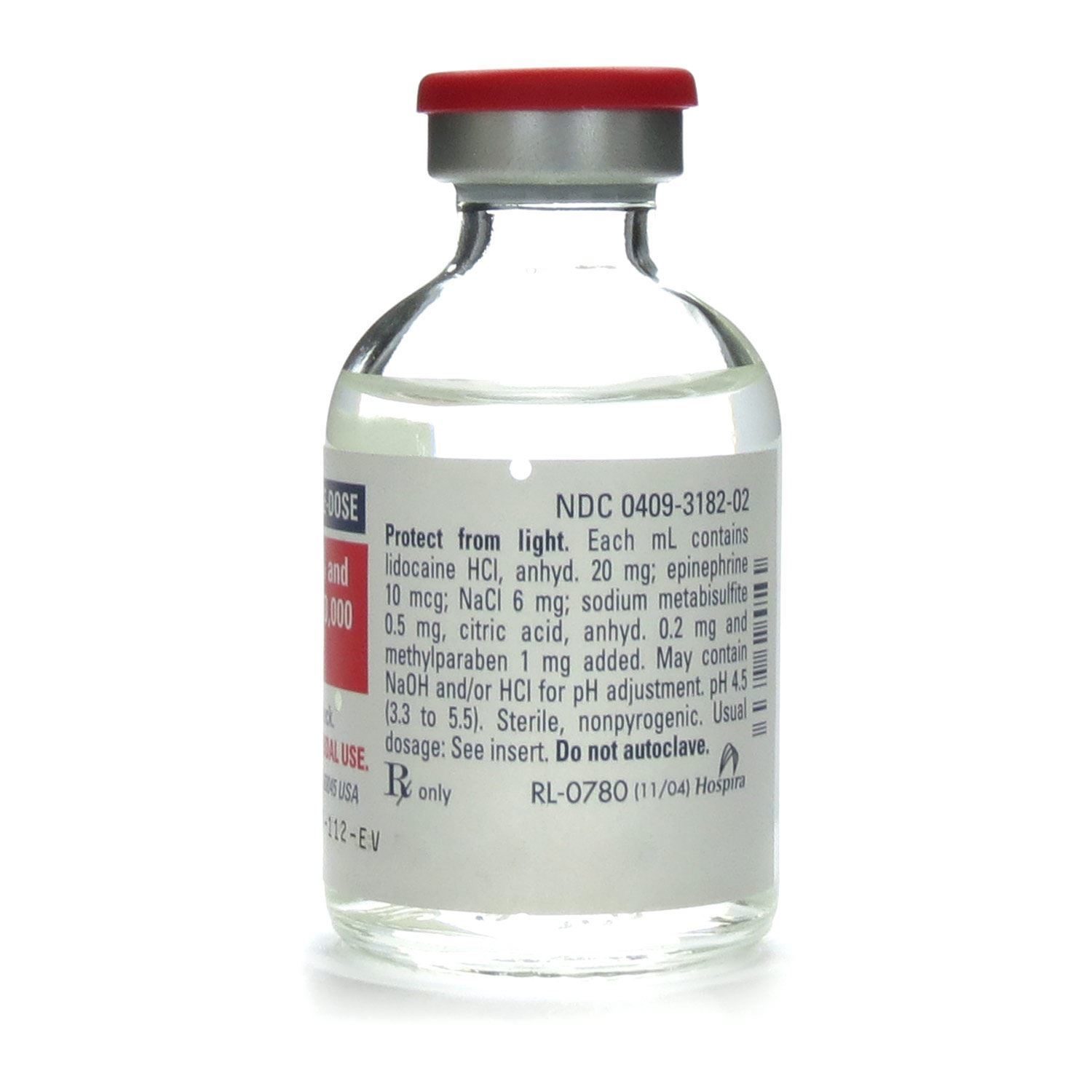 Lidocaine 2%, with Epinephrine, 20mg/mL, MDV, 30mL Vial | McGuff