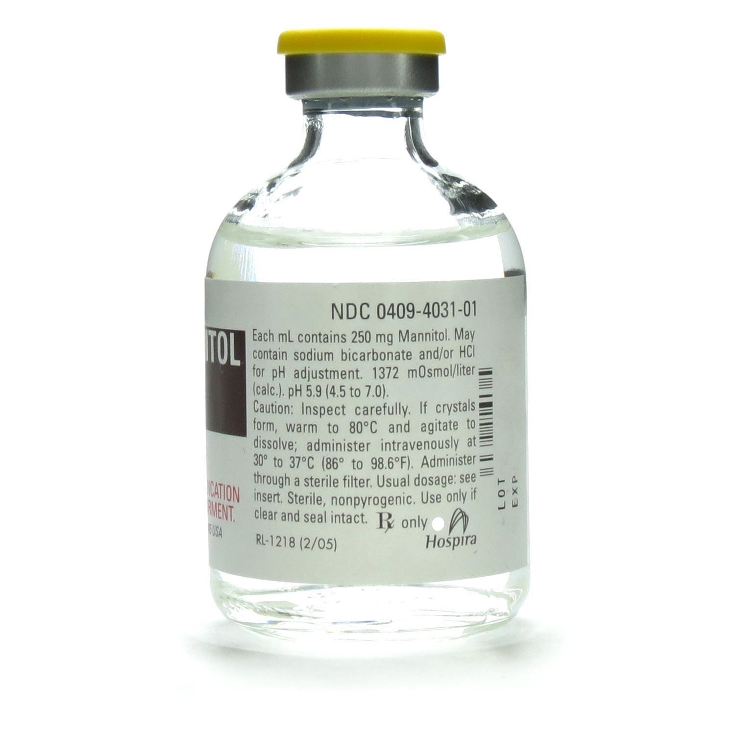 Mannitol 25%, 12.5gm/Vial, SDV, 50mL/Vial | McGuff