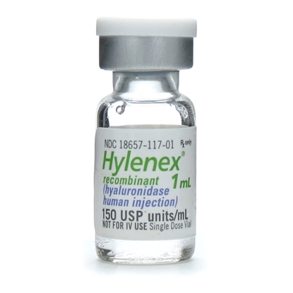 Hylenex® recombinant Hyaluronidase Human Injection 150 U/mL, Single Dose Vial 1 mL, 4/Tray