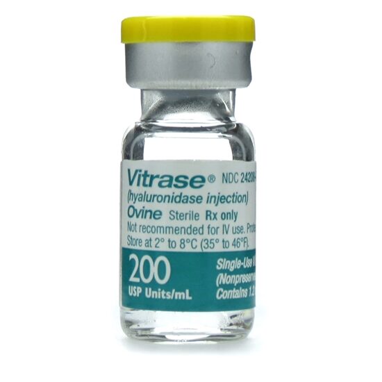 Vitrase Hyaluronidase Ovine  200umL 240uvial  SDV  12mL  2 vialsTray  Refrigerated