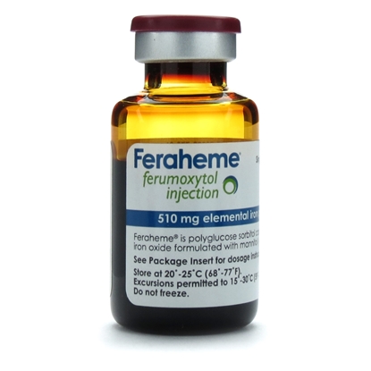 Feraheme® Ferumoxytol Injection 30 mg/mL, Single Dose Vial 17 mL, Each