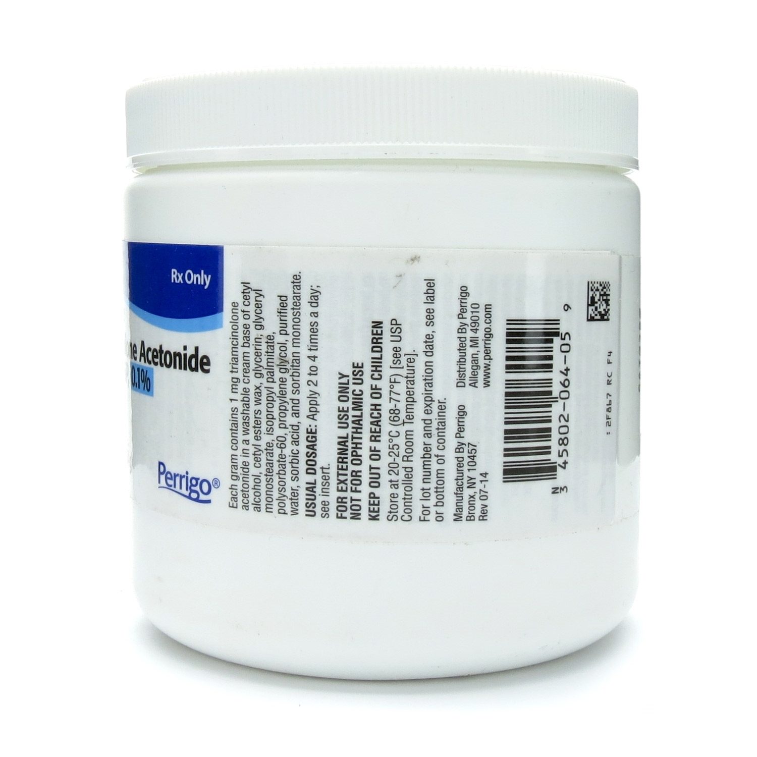 Triamcinolone Acetonide, 0.10%, Cream, 454gm (16oz) Jar Each | McGuff