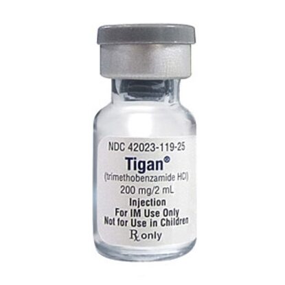 Tigan® Trimethobenzamide HCl Injection 100 mg/mL, Single Dose Vial 2 mL, Each