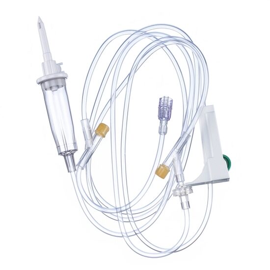 BBraun Primary IV Administration Set with 2 Injection Ports NonFiltered 15 DropsmL 90 Tubing 50Case