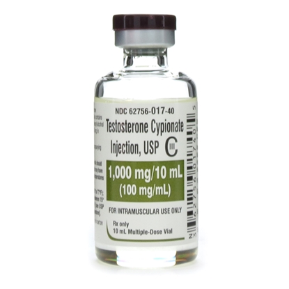 Testosterone Cypionate, 100mg/mL, MDV, 10mL Vial