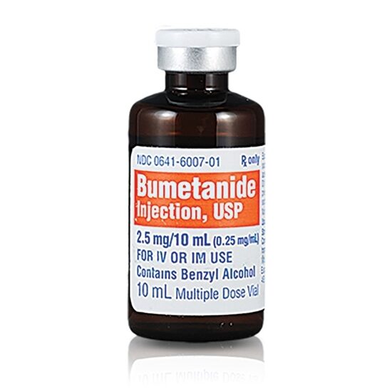 Bumetanide 025mgmL MDV 10mL 10 VialsTray