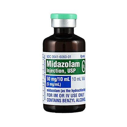 Midazolam HCl Injection 5 mg/mL, Multiple Dose Vial 10 mL, 10/Tray