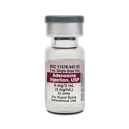 Adenosine Injection 3 mg/mL, Single Dose Vial 2 mL, 10/Tray