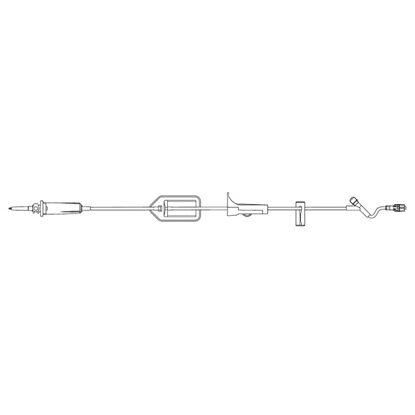 FilterFlow® Primary IV Administration Set with 1 Injection Port, 0.2 Micron Filter, 15 Drops/mL, 91" Tubing, 50/Case