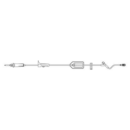 FilterFlow® Primary IV Administration Set with 1 Injection Port, 1.2 Micron Filter, 15 Drops/mL, 106" Tubing, 50/Case