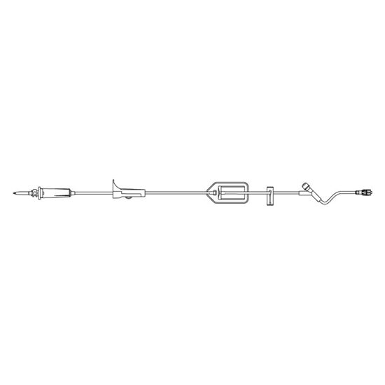 FilterFlow Primary IV Administration Set with 1 Injection Port 12 Micron Filter 15 DropsmL 106 Tubing 50Case