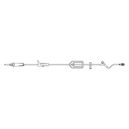 FilterFlow® Primary IV Administration Set With 1 Port, 1.2 Micron Filter, 15 Drops/mL, 106" Tubing, 50/Case