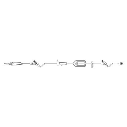 Caresite® Primary IV Administration Set with 2 Needle-Free Ports, 0.2 Micron Filter, 15 Drops/mL, 104" Tubing, 50/Case