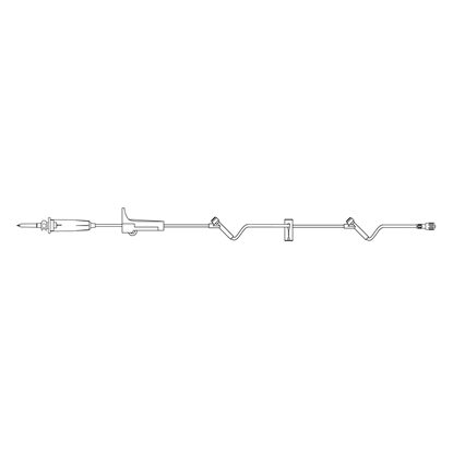 BBraun™ Primary IV Administration Set with 2 Split-Septum Injection Ports, Non-filtered, 60 Drops/mL, 96" Tubing, 50/Case