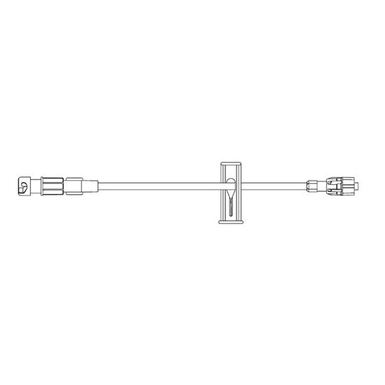 IV Set Extension MicroBore  7 SAFELINE Split Septum Injection Site Removable Slide Clamp LuerLock Latexfree 50Case