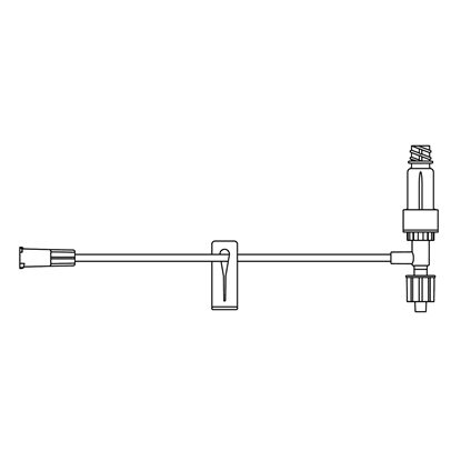 BBraun™ IV Extension Set, Small Bore 5" Tubing with 1 T-Port, 100/Case