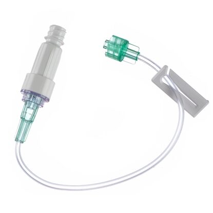 BBraun™ IV Extension Set, Small Bore 8" Tubing with 1 Needle-Free Port, 100/Case