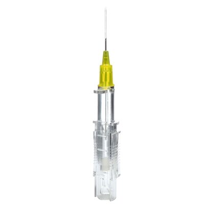 Protectiv® Plus Peripheral IV Catheter, 24G x 3/4" Yellow Straight Hub With Retracting Needle, 50/Box