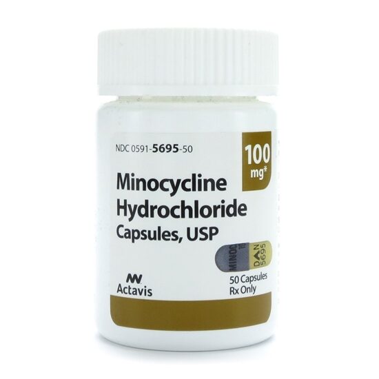 Minocycline HCl 100mg 50 CapsulesBottle