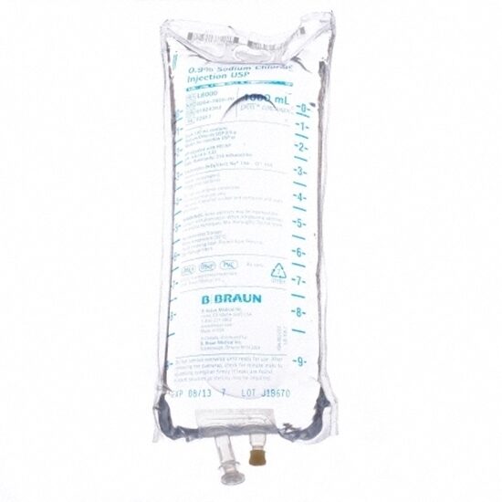 09 Sodium Chloride Excel No Latex PVC or DEHP EBag 1000mL 12Case