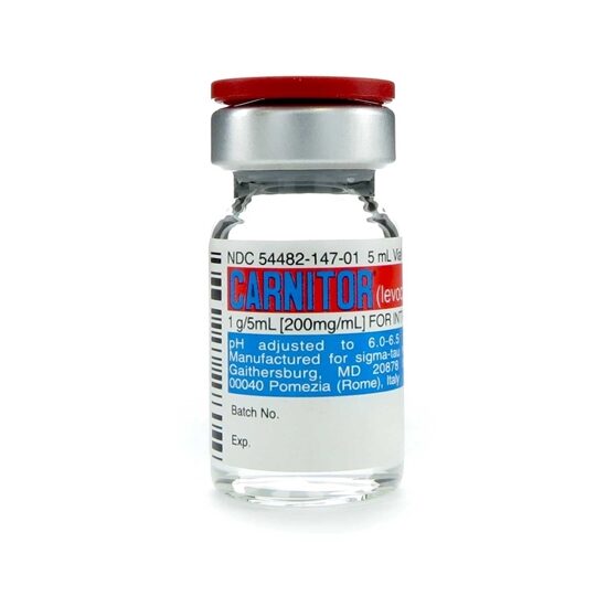 LCarnitine Carnitor 200mgmL SDV 5mL 5 VialsTray