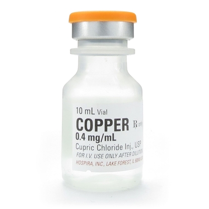Copper (Cupric Chloride) Injection 0.4 mg/mL, Single Dose Vial 10 mL, Each