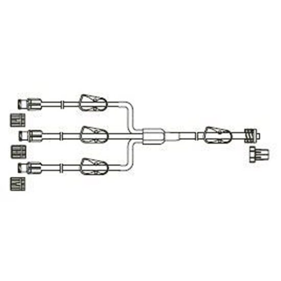 IV Extension Set Trifurcated 3 female 1 male LL check valves SpinLock  7  50case