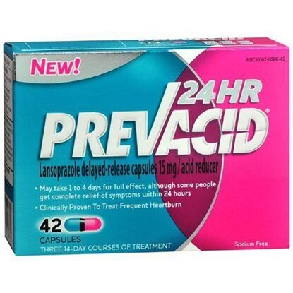 Pevacid 24HR Lansoprazole delayed-release 15 mg Capsules, 42 Count