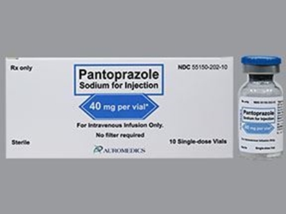 Pantoprazole Sodium Injection 40 mg/Vial, Single Dose Vial 10 mL, 10/Tray