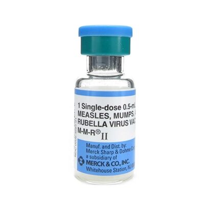 MMR Vaccine Injection (1 vial MMR powder, 1 vial Diluent), Single Dose Vial, Each